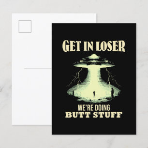 Kom in Loser - we doen kont dingen Uitnodiging Briefkaart