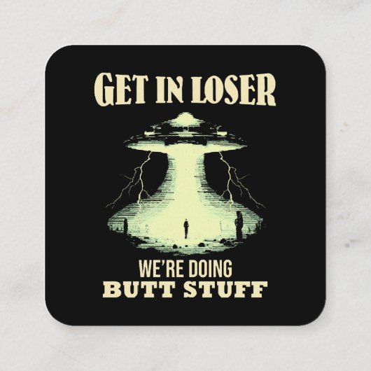 Kom in Loser - we doen kont dingen Vierkante Visitekaartje (Achterkant)