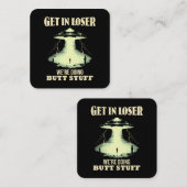 Kom in Loser - we doen kont dingen Vierkante Visitekaartje (Voorkant / Achterkant)