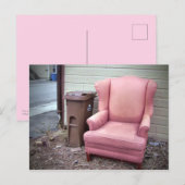 Kom in mijn Parlor Damp Pink Armstoel Urban Art Briefkaart (Voorkant / Achterkant)