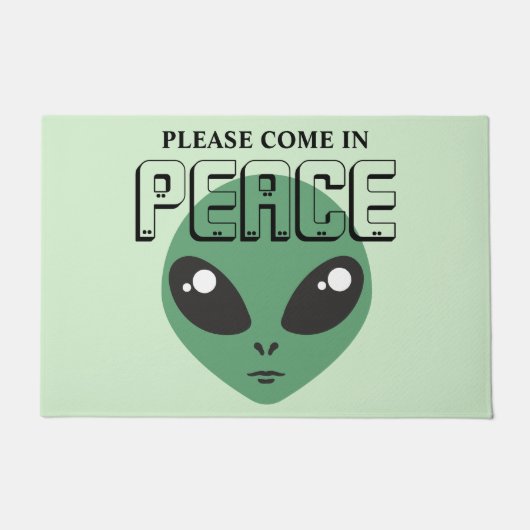 Kom in Vrede Alien Deurmat (Voorkant)