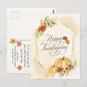 Kom in zijn aanwezigheid met Thanksgiving Bijbel Briefkaart (Voorkant / Achterkant)