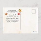 Kom in zijn aanwezigheid met Thanksgiving Bijbel Briefkaart (Achterkant)