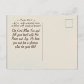 Kom in zijn aanwezigheid met Thanksgiving, Bijbel Briefkaart (Achterkant)