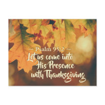Kom in zijn aanwezigheid met Thanksgiving, Bijbel