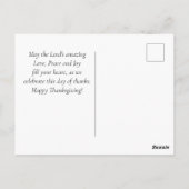 Kom in zijn aanwezigheid met Thanksgiving Bijbel Briefkaart (Achterkant)