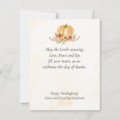 Kom in zijn aanwezigheid met Thanksgiving flat Kaart (Achterkant)