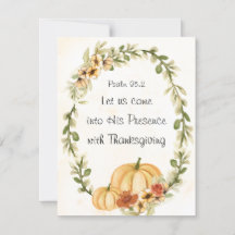 Kom in zijn aanwezigheid met Thanksgiving flat