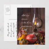 Kom in zijn aanwezigheid met Thanksgiving, Psalm 9 Feestdagenkaart (Voorkant / Achterkant)