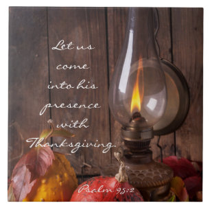 Kom in Zijn Aanwezigheid met Thanksgiving, Psalm 9 Tegeltje