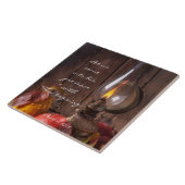 Kom in zijn aanwezigheid met Thanksgiving, Psalm 9 Tegeltje (Zijkant)