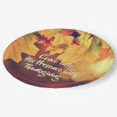 Kom in Zijn tegenwoordigheid met Thanksgiving Psal Papieren Bordje (Gekanteld)