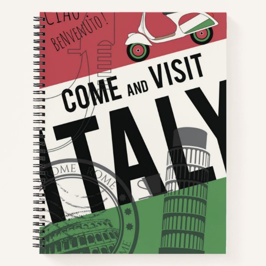 Kom Italië bezoeken Notitieboek (Voorkant)