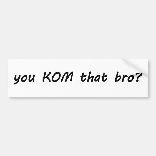 Kom je met die broer? Fietsen Bumpersticker (Voorkant)