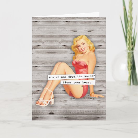 Kom je niet uit het zuiden? Zegen je hart Kaart (Voorkant)