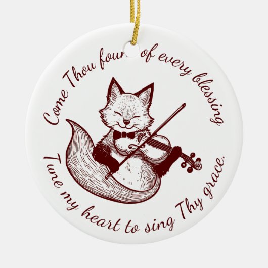 Kom, je telt ~ Tune My Heart Copper Fox Keramisch Ornament (Voorkant)