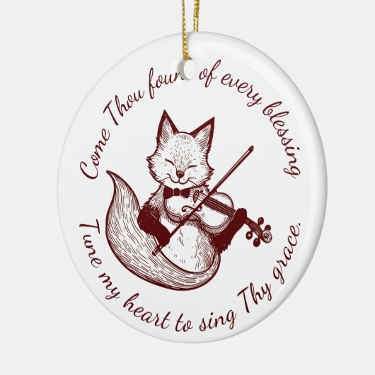 Kom, je telt ~ Tune My Heart Copper Fox Keramisch Ornament (Links)