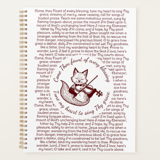 Kom, je telt ~ Tune My Heart Copper Fox Planner (Voorkant)