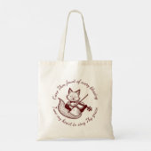 Kom, je telt ~ Tune My Heart Copper Fox Tote Bag (Achterkant)