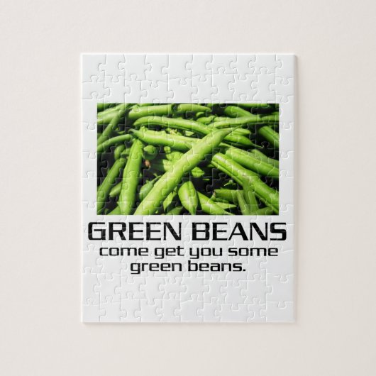Kom je wat groene bonen geven. legpuzzel (Verticaal)