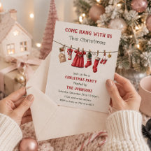 Kom Kerstmis met Ons Vrolijke Kerstfeest Uitnodigi