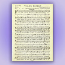 "Kom, kom, Emmanuel" Magnetische Kaart