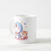 Kom Kom Kat En Doraemon Koffiemok (Voorkant links)