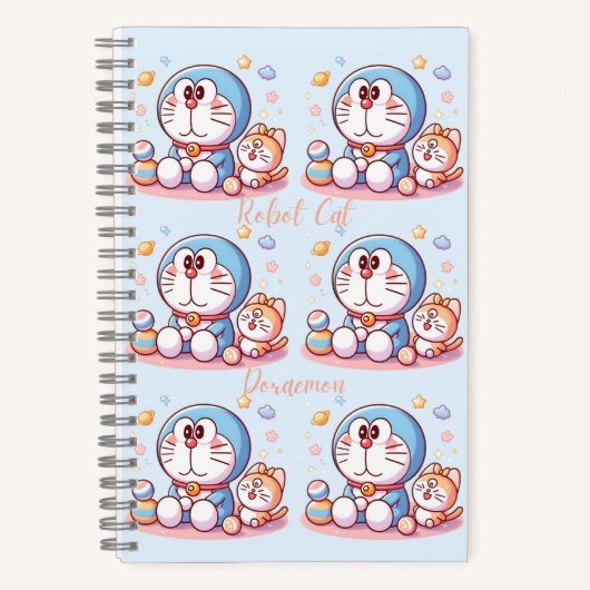 Kom Kom Kat En Doraemon Notitieboek (Voorkant)