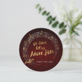 KOM LAAT ONS HEM AANBIDDEN Kerstmis Hymne geperson Feestdagenkaart (Staand voorkant)