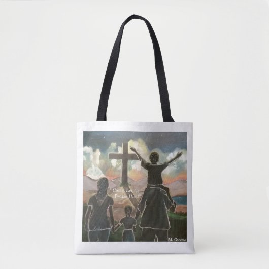 "Kom, laat ons Hem prijzen!" Tote bag (Voorkant)