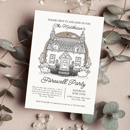 Kom langs bij Cats Farewell Party Kaart