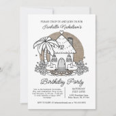 Kom langs bij het verjaardagsfeestje van Beach Hou Kaart (Voorkant)