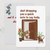 Kom langs om hallo te zeggen! feestdagenkaart (Voorkant / Achterkant)