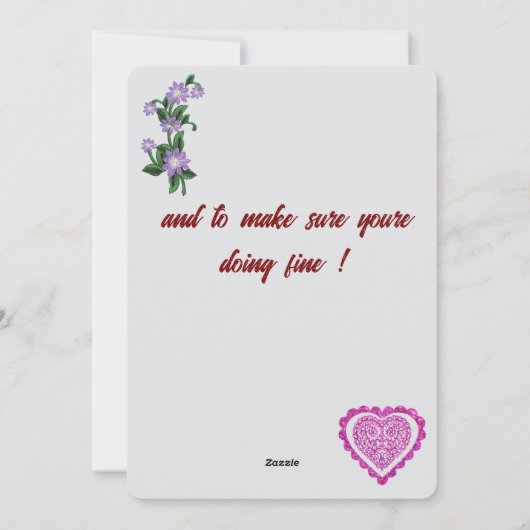 Kom langs om hallo te zeggen! feestdagenkaart (Achterkant)