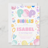 Kom langs voor Bubbles Verjaardag Kaart (Voorkant)