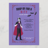 Kom langs voor een hapje Halloween-feestuitnodigin