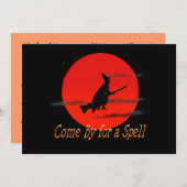 Kom langs voor een Spell Invitation Kaart (Voorkant / Achterkant)