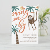 Kom langs voor een wilde verjaardag kaart (Staand voorkant)