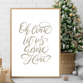 Kom laten we aanbidden hem borstel kalligrafie Pos Poster