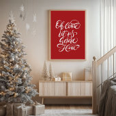 Kom, laten we hem aanbidden, kalligrafie poetsen poster