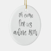 Kom, laten we Hem aanbidden met Kerstmis Keramisch Ornament (Rechts)