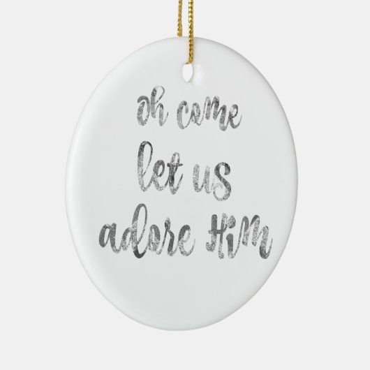 Kom, laten we Hem aanbidden met Kerstmis Keramisch Ornament (Rechts)