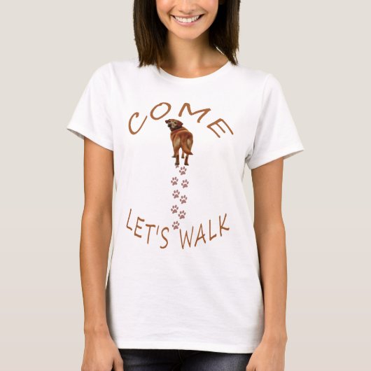 Kom, laten we wandelen t-shirt (Voorkant)