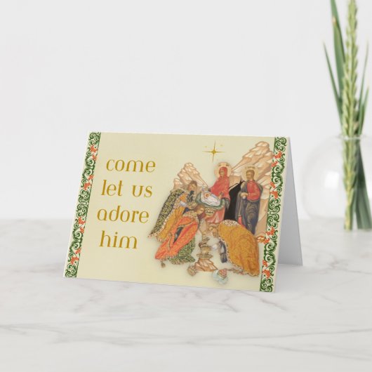 Kom, laten wij Hem aanbidden Bedankkaart (Voorkant)