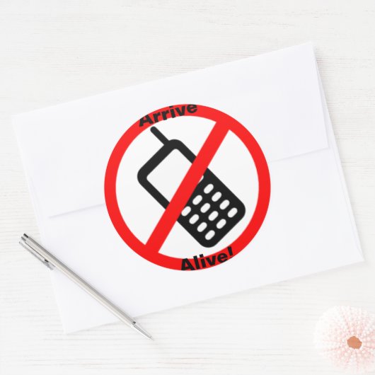 Kom levend! Grote ronde Sticker (Envelop)