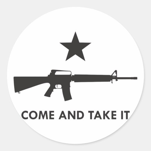Kom maar mee. (AR15) Ronde Sticker (Voorkant)