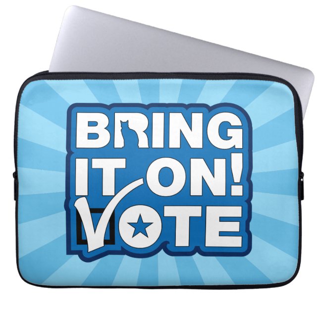 Kom maar op! STEMMEN Laptop Sleeve (Voorkant)