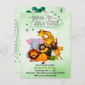 Kom mee aan de uitnodiging van de partij Safari (Voorkant / Achterkant)