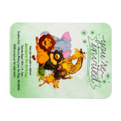 Kom mee aan de uitnodiging van de partij Safari Magneet (Horizontaal)