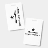 Kom mee. badge (Voor- en achterkant)